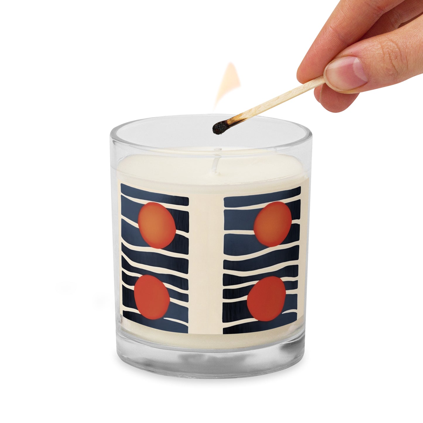 Glass jar soy wax candle