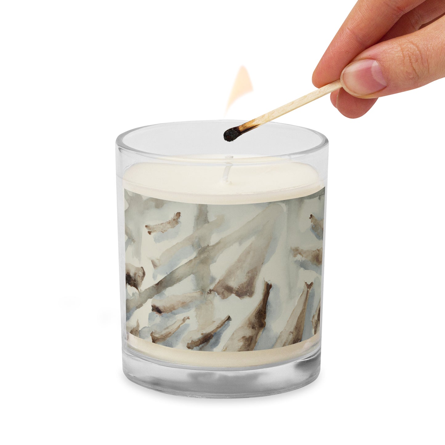 Glass jar soy wax candle