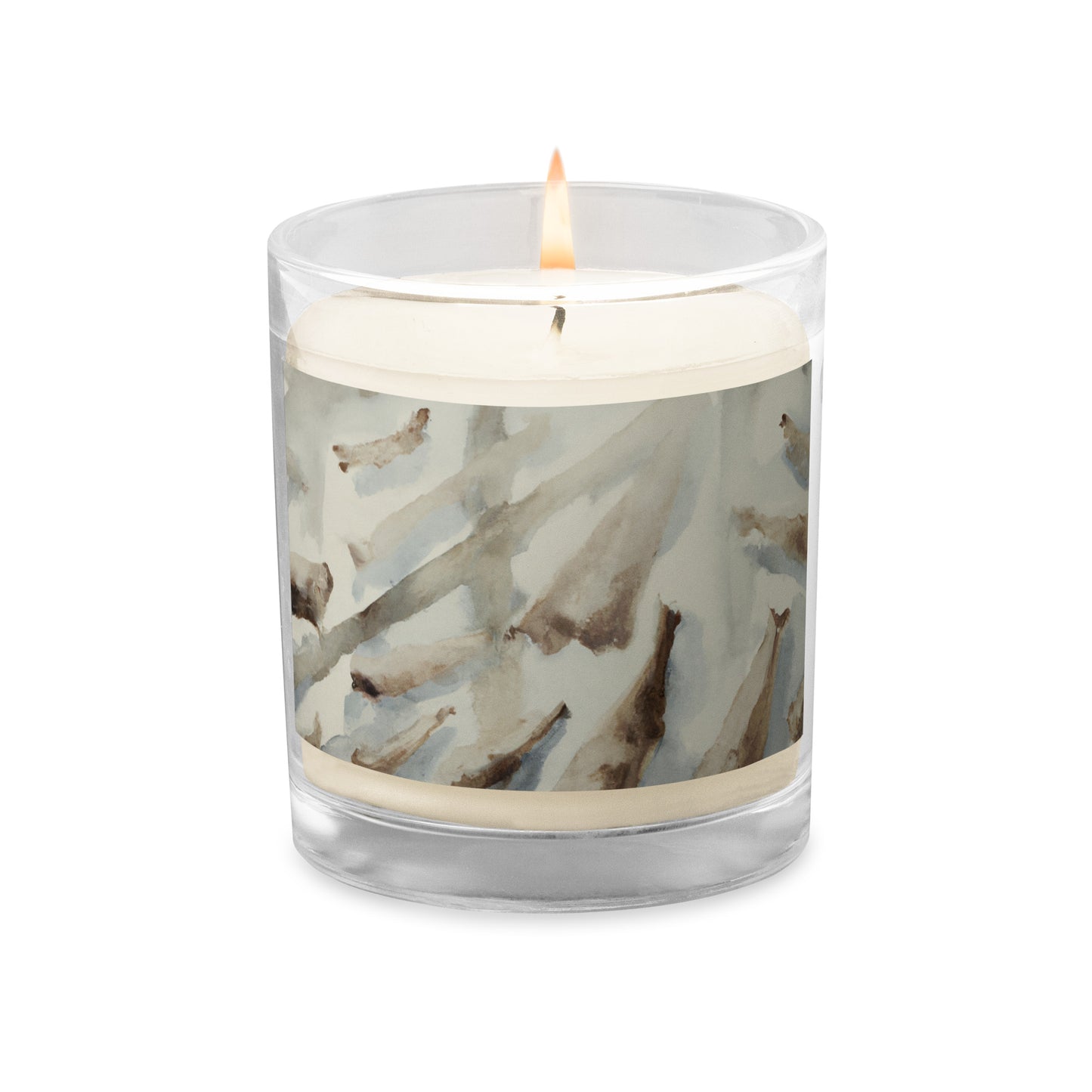 Glass jar soy wax candle